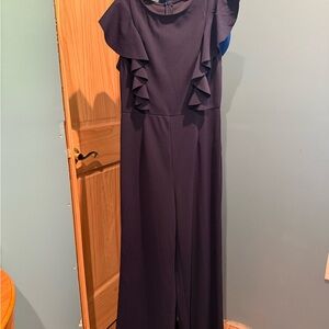 Elegant Navy Wide Leg Jumpsuit